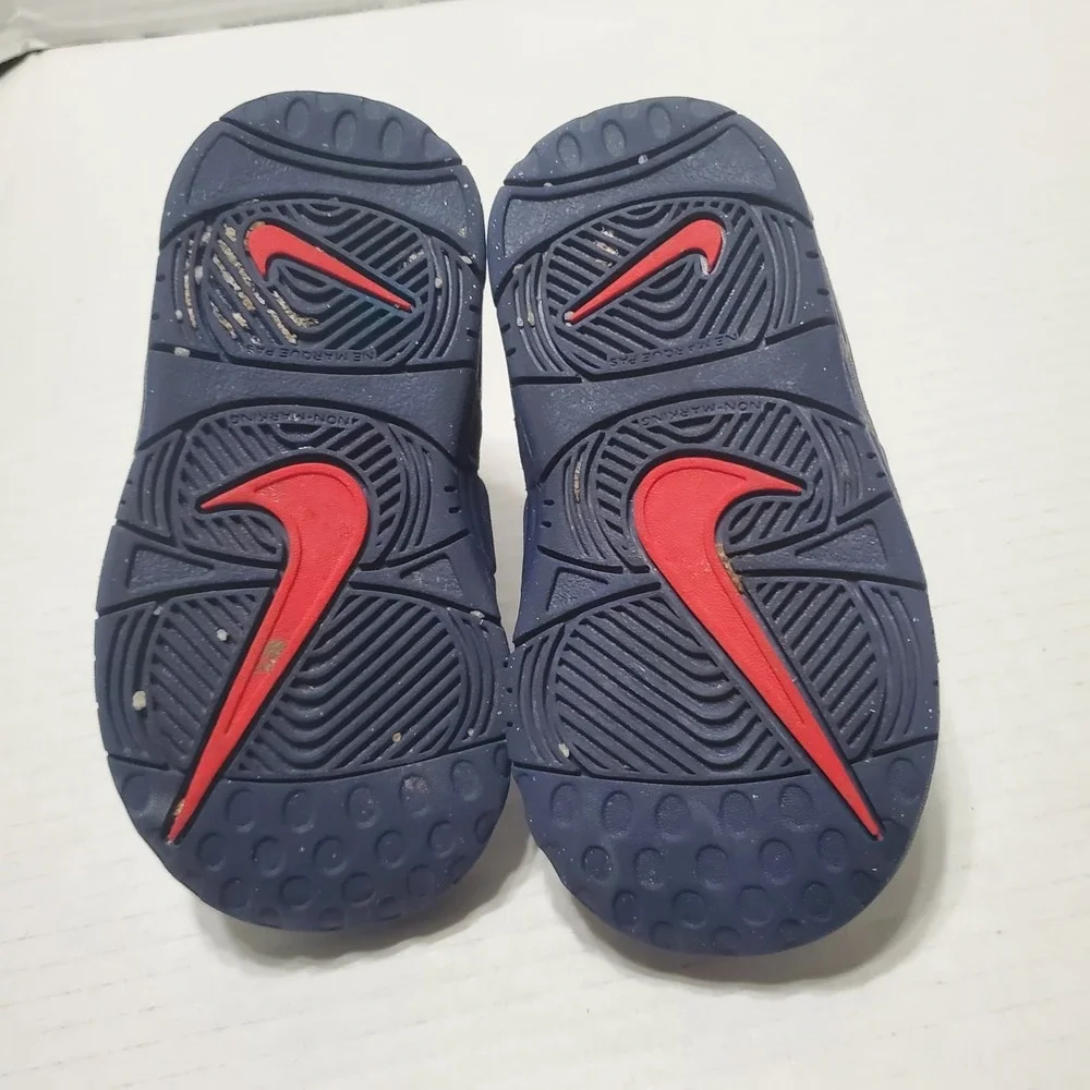 Nike Air More Uptempo TD Toddler Size 6C Midnight Navy White Shoes FV5368-100 OG